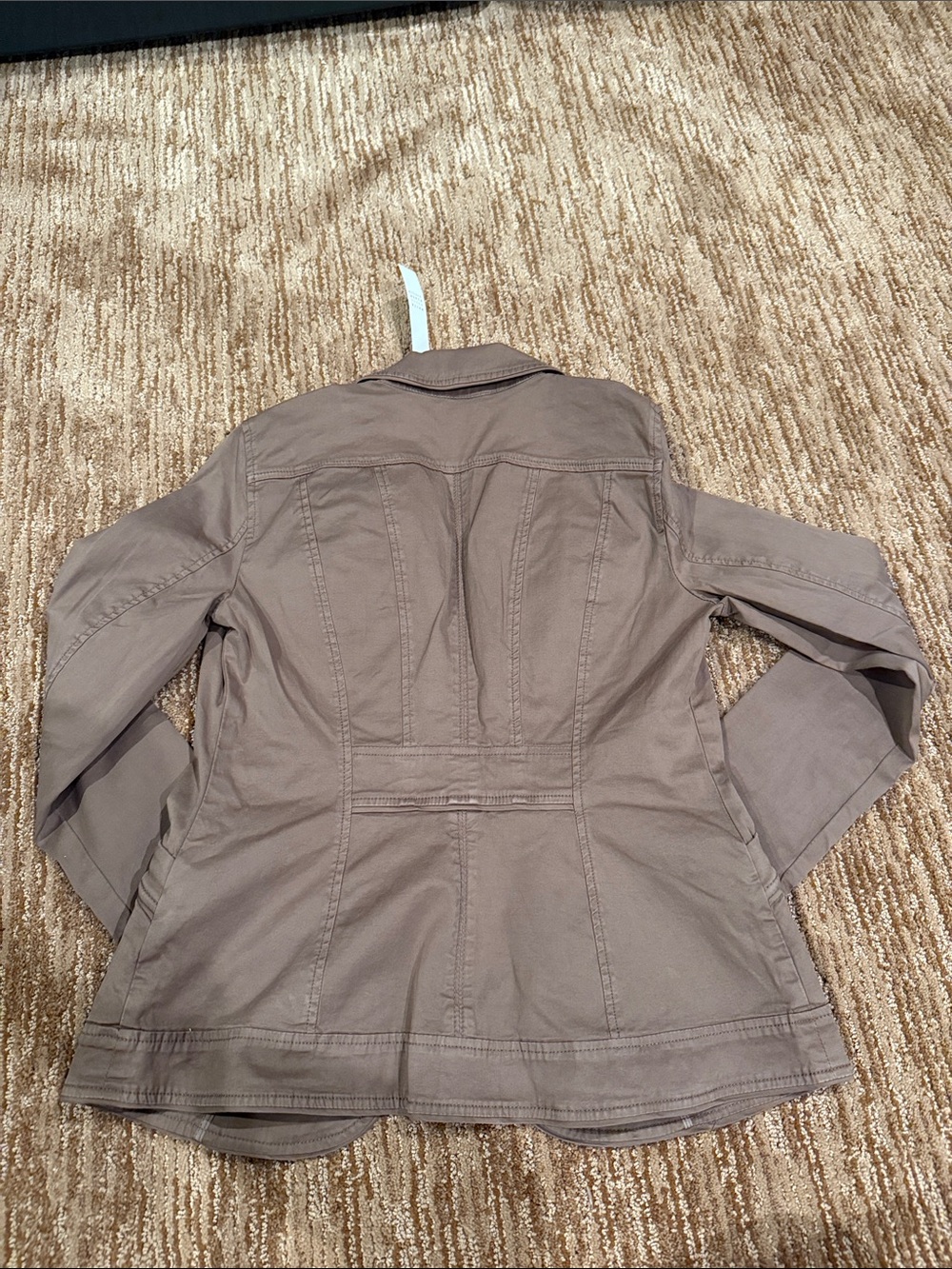 White House Black Market Taupe Utility Jean Jacket - Picture 4 of 4